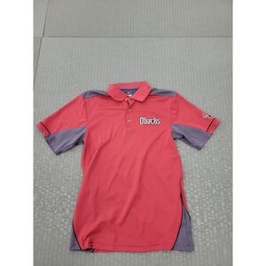 Majestic Arizona Diamondbacks Polo Shirt Mens Small Red Performance Baseball MLB